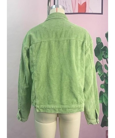 Women's Mardi Gras Sequin Jacket Fleur De Lis Cropped Corduroy Shacket Raw Hem Outwear Green $26.95 Jackets