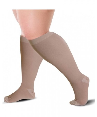 Knee High Compression Socks 15-20 mmHg XX-Large Beige $8.80 Activewear