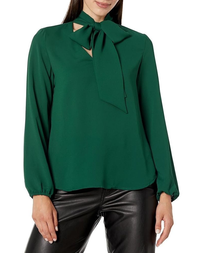 Women's L/S Bow Blouse Evergreen $12.72 Blouses