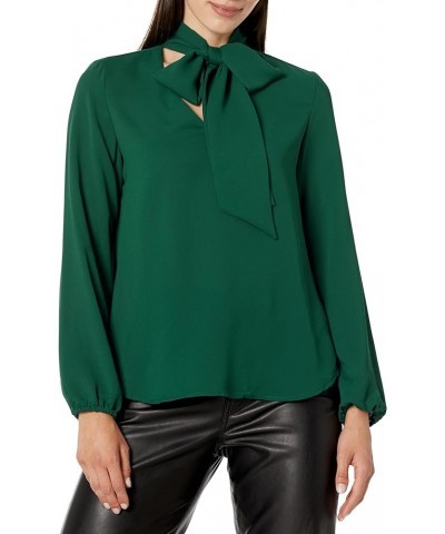 Women's L/S Bow Blouse Evergreen $12.72 Blouses