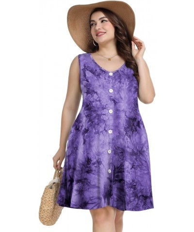 Women's Casual Dresses Tshirt Dresses Plus Size Summer Dresses V Neck Beach Cover Up Sundress with Pockets B-purple $13.77 Dr...