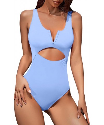 Women's Sexy One Piece Swimsuit 2024 Tummy Control Tankinis Set Plus Size V Neck Bathing Suit Beach Dress Z22-bu2 $11.39 Swim...