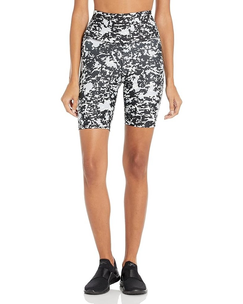 Women's Active Bike Shorts Black/White/All Over Print $8.63 Activewear