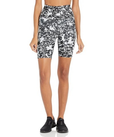 Women's Active Bike Shorts Black/White/All Over Print $8.63 Activewear