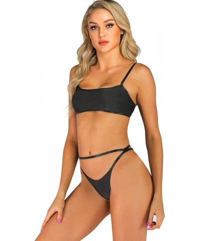 Swimsuits for Women High Waisted Bikini Sexy Two Piece Bathing Suits Tummy Control Swimwear 9055black $11.56 Swimsuits