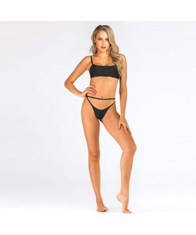 Swimsuits for Women High Waisted Bikini Sexy Two Piece Bathing Suits Tummy Control Swimwear 9055black $11.56 Swimsuits