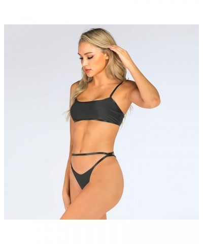 Swimsuits for Women High Waisted Bikini Sexy Two Piece Bathing Suits Tummy Control Swimwear 9055black $11.56 Swimsuits