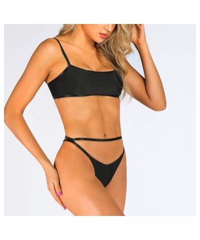 Swimsuits for Women High Waisted Bikini Sexy Two Piece Bathing Suits Tummy Control Swimwear 9055black $11.56 Swimsuits