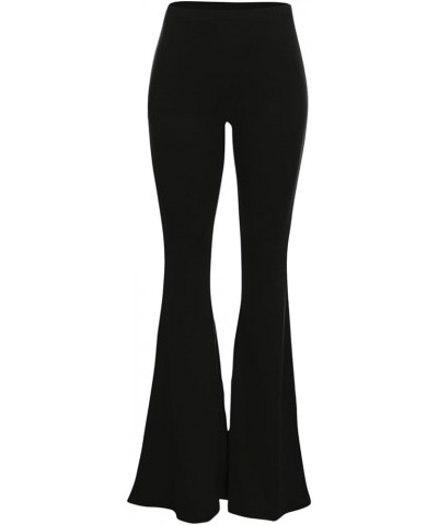 Flare Leggings for Women Tummy Control Crossover Yoga Pants High Waisted Wide Leg Bootcut Leggings with Pockets B1-black $4.1...