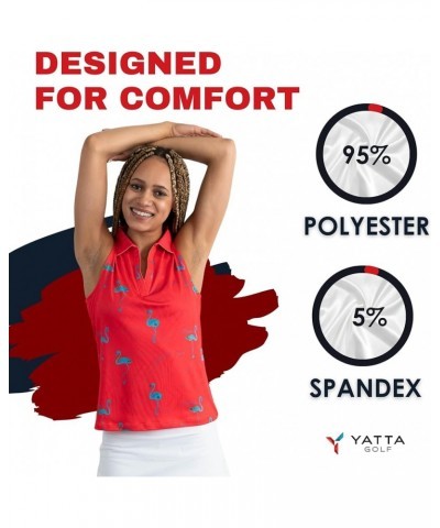 Performance Sleeveless Tops for Women - Dry Fit & Moisture Wicking V-Neck Golf Polo Shirts for Women Just Beachy $22.48 Shirts