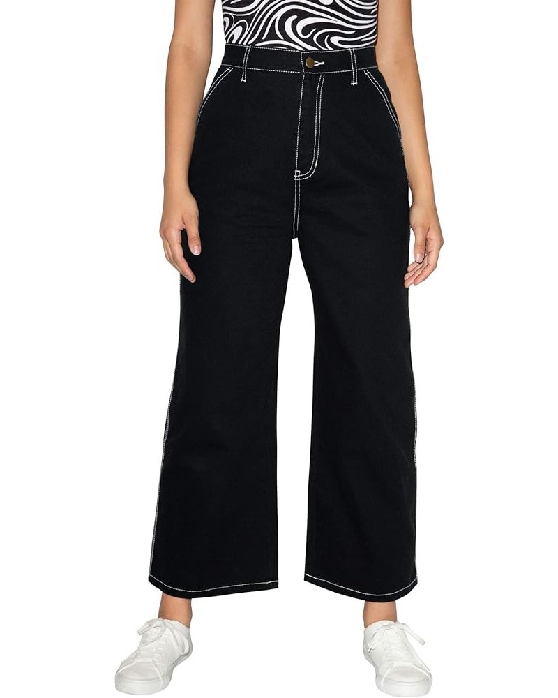 Women's Crop Carpenter Jean Black $13.99 Jeans