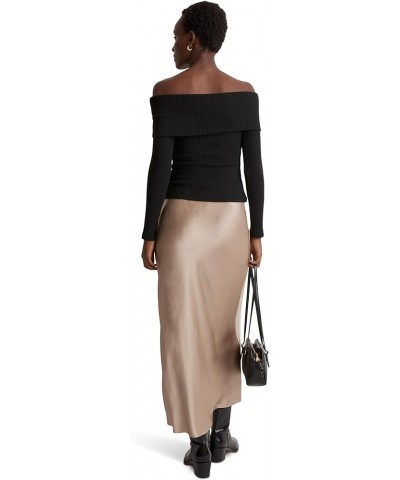 Satin Maxi Slip Skirt Matchstick $42.87 Skirts