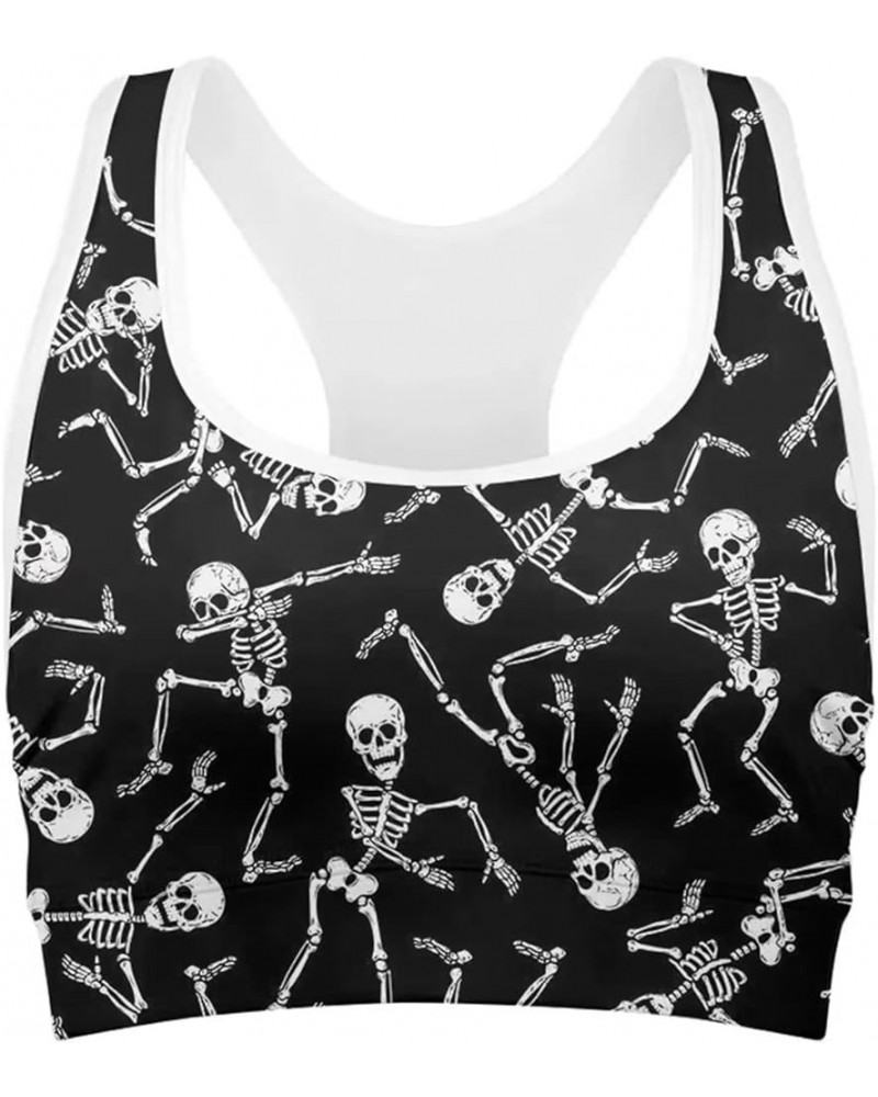 Sunflower Sports Bra for Women Funny Skeleton $10.35 Lingerie