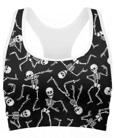 Sunflower Sports Bra for Women Funny Skeleton $10.35 Lingerie