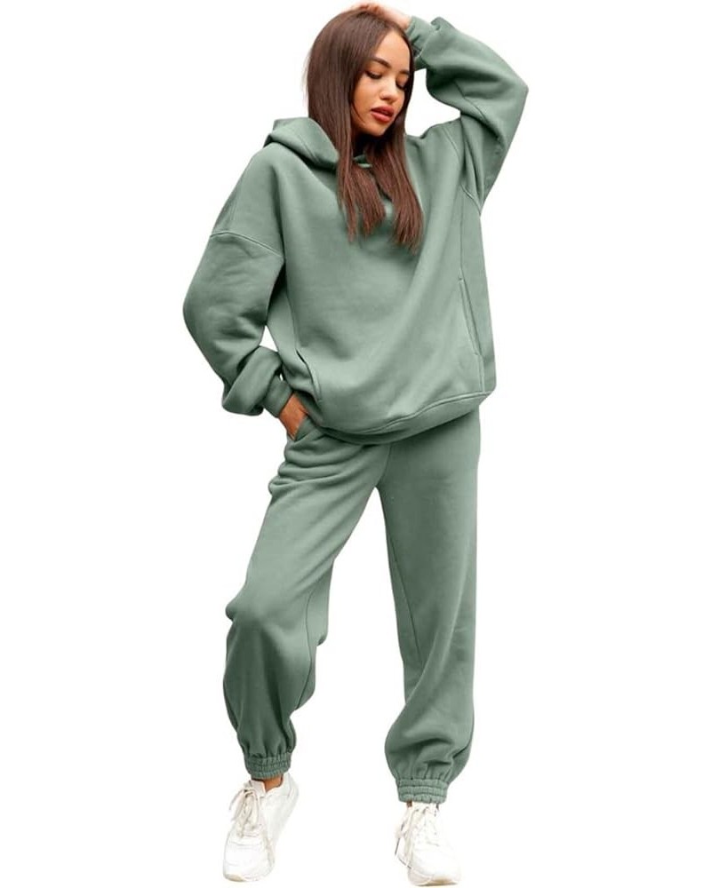 Women's Two Piece Tracksuit Set Long Sleeve Hoodie with Sweatpants Sweatsuit Jogger Workout Set Loungewear with Pocket 05 Gre...