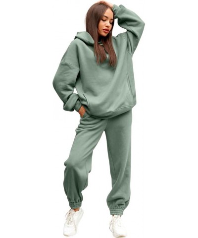 Women's Two Piece Tracksuit Set Long Sleeve Hoodie with Sweatpants Sweatsuit Jogger Workout Set Loungewear with Pocket 05 Gre...