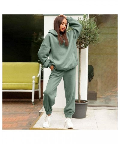 Women's Two Piece Tracksuit Set Long Sleeve Hoodie with Sweatpants Sweatsuit Jogger Workout Set Loungewear with Pocket 05 Gre...