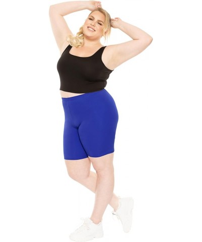 Women's Plus Size Cotton Biker Shorts | Cotton | X-Large - 7X Royal Blue $11.28 Activewear