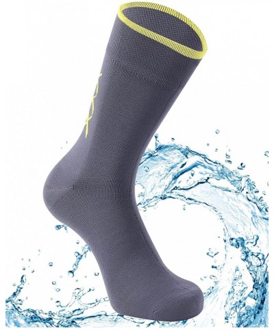 Waterproof Breathable Socks, Unisex Cushioned Outdoor Sports Hiking Wading Trail Runing Skiing Crew Socks Grey $12.00 Activewear