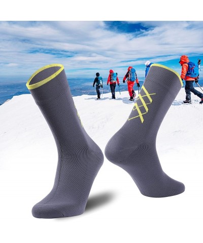 Waterproof Breathable Socks, Unisex Cushioned Outdoor Sports Hiking Wading Trail Runing Skiing Crew Socks Grey $12.00 Activewear