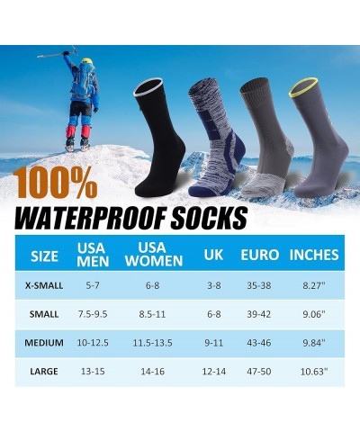 Waterproof Breathable Socks, Unisex Cushioned Outdoor Sports Hiking Wading Trail Runing Skiing Crew Socks Grey $12.00 Activewear