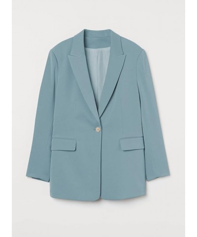 Womens 2024 Fashion Spring Lapel Collar Buttons Blazer Jackets for Women Business Casual Sky Blue $20.80 Blazers