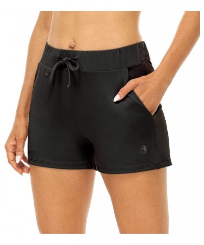 Running Workout Shorts for Women - Gym Yoga Exercise Athletic Shorts with Pockets Black $8.80 Activewear