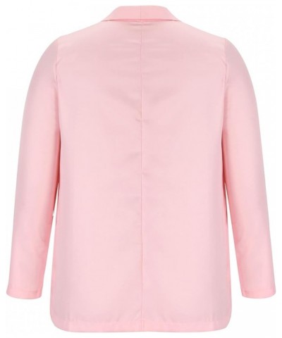 Women's Casual Blazer Jackets Formal Work Suit Jacket Lapel Long Sleeve Open Front Coat Tops with Pocket Pink $10.59 Suits