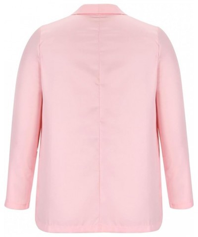 Women's Casual Blazer Jackets Formal Work Suit Jacket Lapel Long Sleeve Open Front Coat Tops with Pocket Pink $10.59 Suits