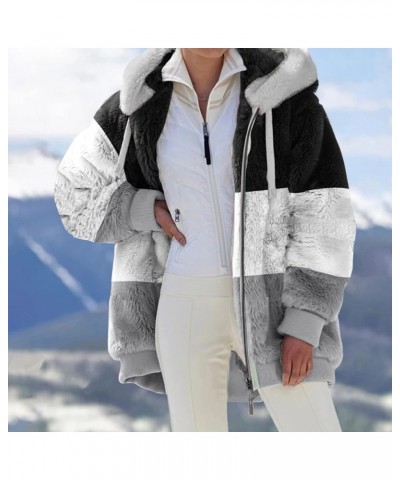 Sherpa Jackets for Women Winter Casual Warm Faux Fur Lined Coat Oversized Thermal Fuzzy Fleece Jackets with Pockets Black-5 $...