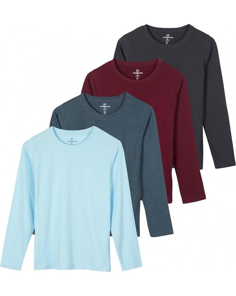 4 Pack: Women's Cotton Classic-Fit Long-Sleeve Crewneck T-Shirt (Available in Plus Size) plus-size Set 7 $18.24 T-Shirts