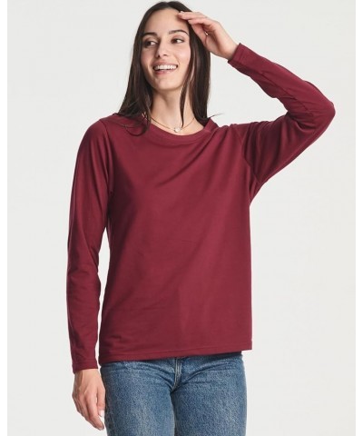 4 Pack: Women's Cotton Classic-Fit Long-Sleeve Crewneck T-Shirt (Available in Plus Size) plus-size Set 7 $18.24 T-Shirts