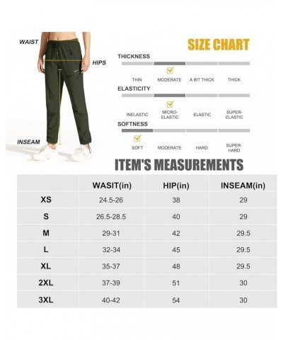 Women's Cargo Hiking Pants Elastic Waist Quick Dry Lightweight Outdoor Water Resistant UPF 50+ Long Pants Zipper Long-army Gr...