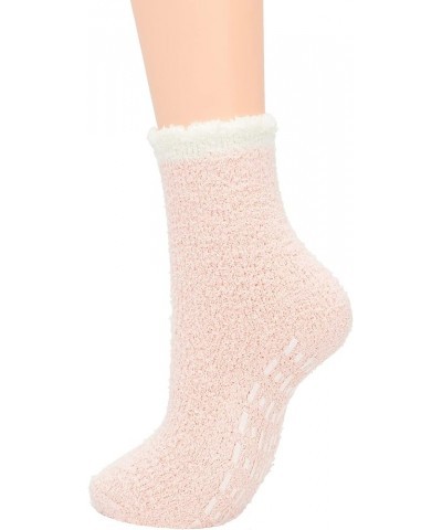 Womens Fuzzy Socks Winter Warm Fluffy Socks Athletic Outdoor Sports Socks 7 Pack Candy Pink With Grips $7.64 Socks