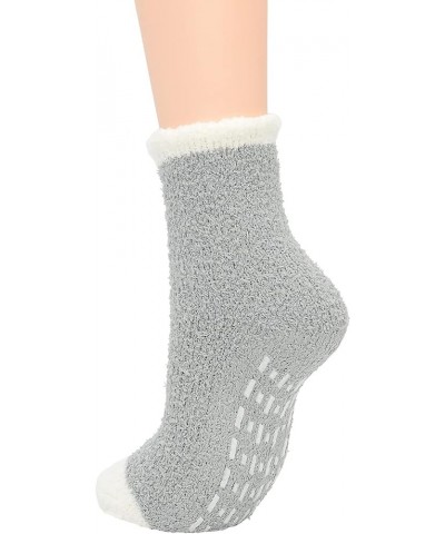 Womens Fuzzy Socks Winter Warm Fluffy Socks Athletic Outdoor Sports Socks 7 Pack Candy Pink With Grips $7.64 Socks