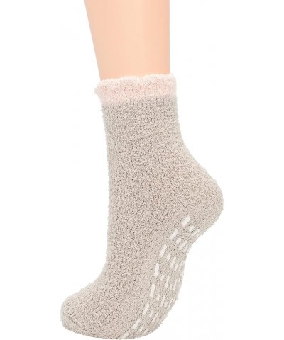 Womens Fuzzy Socks Winter Warm Fluffy Socks Athletic Outdoor Sports Socks 7 Pack Candy Pink With Grips $7.64 Socks