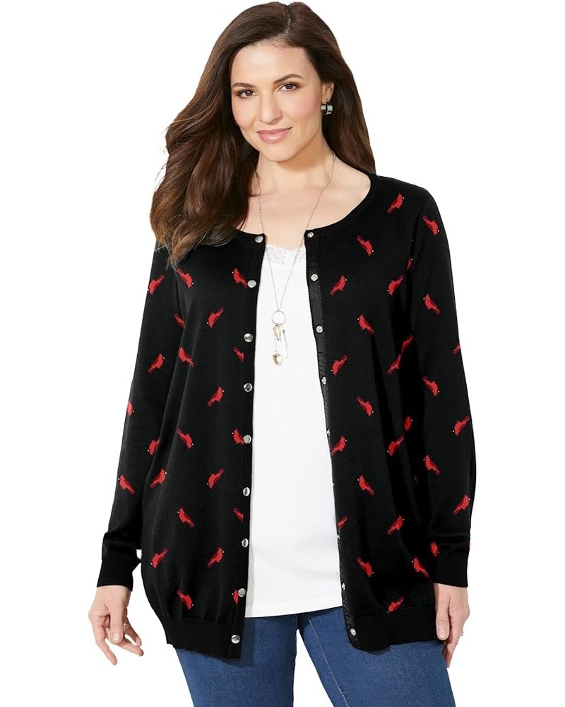 Women's Plus Size The Timeless Cardigan Black Cardinal $24.17 Sweaters