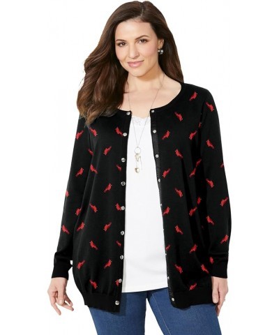 Women's Plus Size The Timeless Cardigan Black Cardinal $24.17 Sweaters