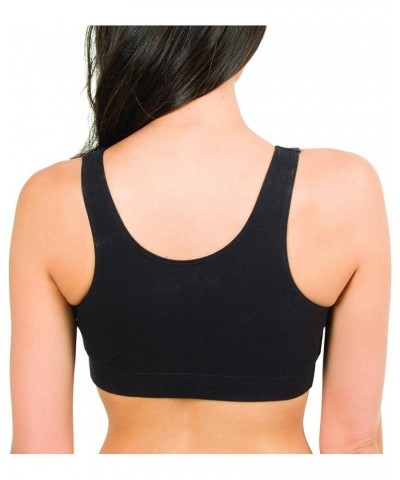 Women's Shirred Front Sport Bra With Removable Pads, 2-Pack Sand/Black $13.76 Lingerie