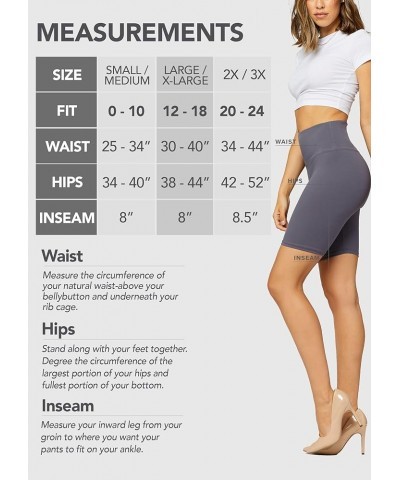 High Waist Leggings in Shorts, Capri and Full Length - Ultra Soft Premium Fabric - 5" High Waistband - Regular and Plus Size ...