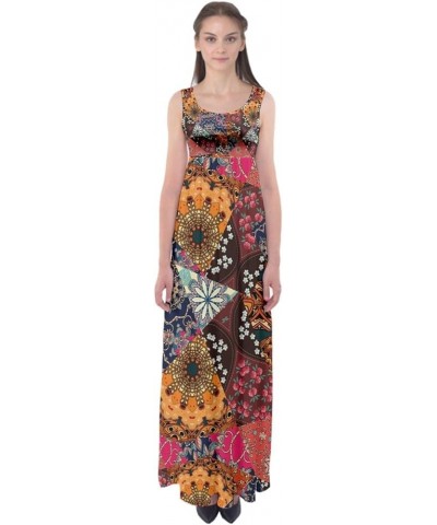 Womens Summer Boho Retro Funny Bird Palm Trees Beach Design Empire Waist Long Maxi Dress, XS-5XL Dark Colorful Aztec $17.69 D...