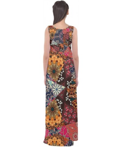 Womens Summer Boho Retro Funny Bird Palm Trees Beach Design Empire Waist Long Maxi Dress, XS-5XL Dark Colorful Aztec $17.69 D...