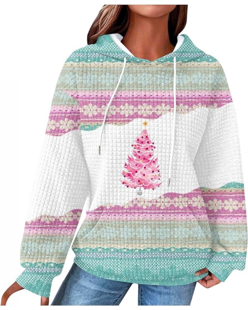 Women Waffle Knit Christmas Sweatshirts Funny Pullover Hoodies Cute Sweater Shirts Trendy Clothes 2023 J08-pink $10.58 Active...