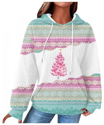 Women Waffle Knit Christmas Sweatshirts Funny Pullover Hoodies Cute Sweater Shirts Trendy Clothes 2023 J08-pink $10.58 Active...