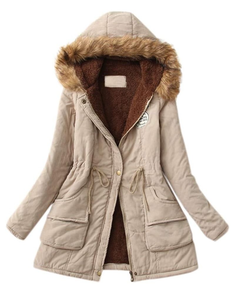 Warm Winter Fashion Coats,2023 Womens Hooded Jackets Thick Padded Loose Fleece Outerwear Oversized Faux Fur Coats 20-khaki $1...