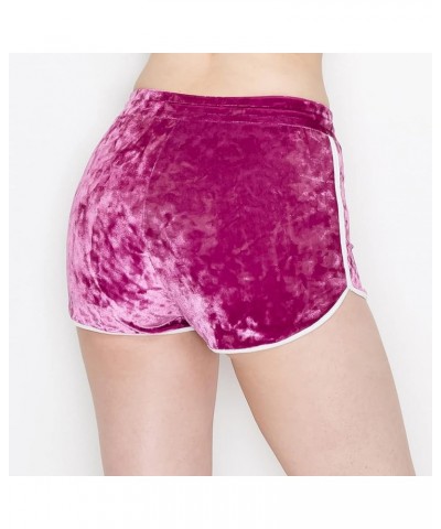 Women's Crushed Velvet Shorts — Super Soft Comfortable Sexy Stretchy Biker Pants Cvno166 / Lavender $10.61 Leggings