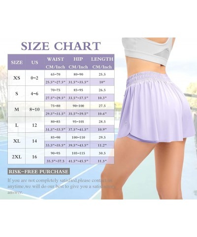 Girls Flowy Shorts Butterfly Shorts for Kids with Pocket 2-in-1 Athletic Shorts Running Shorts for Girls Lavender Women $12.9...