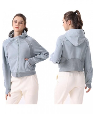 Womens Zip Up Hoodies ​Cropped Sweatshirts Fall Outfits,Fall Outfits 2023 Winter Clothe, Fashion Jackets Dark Blue $14.70 Hoo...