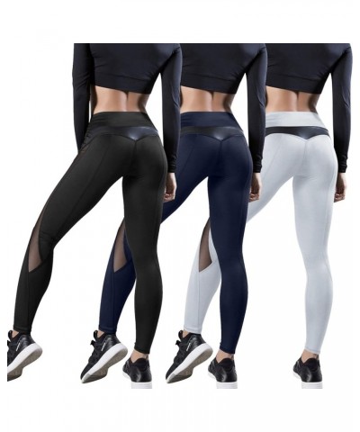 Compression Leggings for Women,Womens Yoga Pants Colorful Striped Print High Waist Tight Casual Workout Leggings Z22-navy $11...