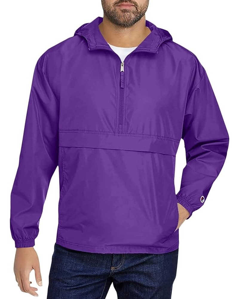 Mens Packable Anorak 1/4 Zip Jacket Orange $18.99 Jackets